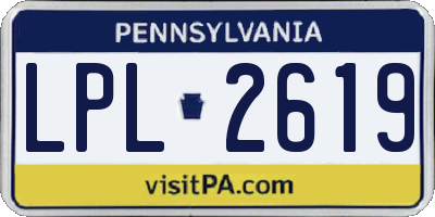 PA license plate LPL2619