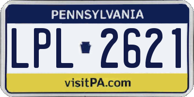 PA license plate LPL2621