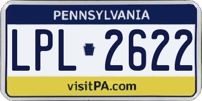 PA license plate LPL2622