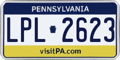 PA license plate LPL2623