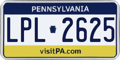 PA license plate LPL2625