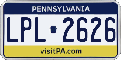 PA license plate LPL2626