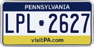 PA license plate LPL2627