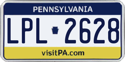 PA license plate LPL2628