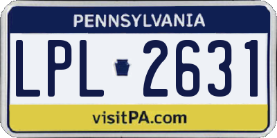 PA license plate LPL2631