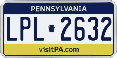 PA license plate LPL2632