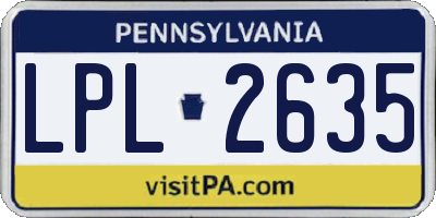 PA license plate LPL2635
