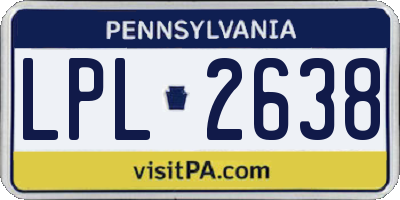 PA license plate LPL2638