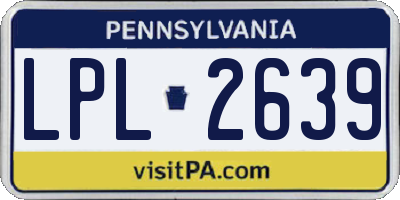 PA license plate LPL2639