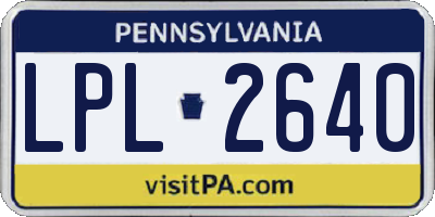 PA license plate LPL2640