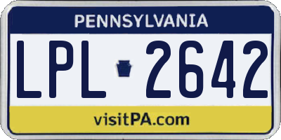 PA license plate LPL2642