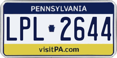 PA license plate LPL2644