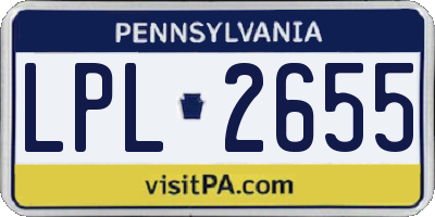 PA license plate LPL2655