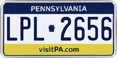PA license plate LPL2656