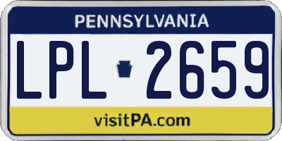 PA license plate LPL2659