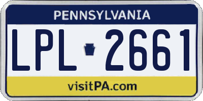 PA license plate LPL2661