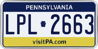 PA license plate LPL2663