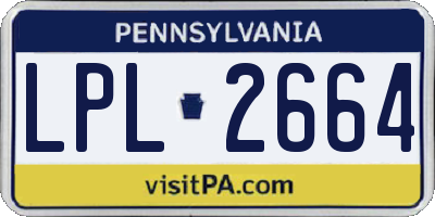 PA license plate LPL2664