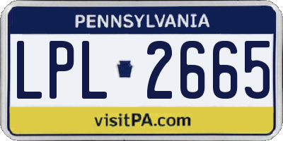 PA license plate LPL2665