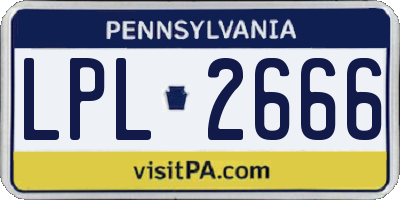 PA license plate LPL2666
