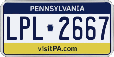 PA license plate LPL2667