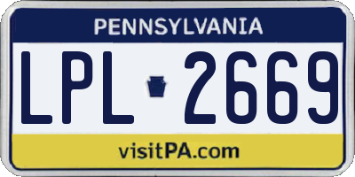PA license plate LPL2669