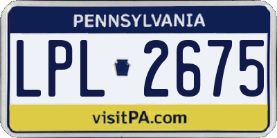 PA license plate LPL2675