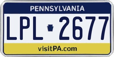 PA license plate LPL2677