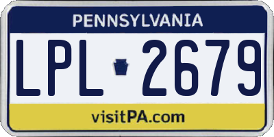 PA license plate LPL2679