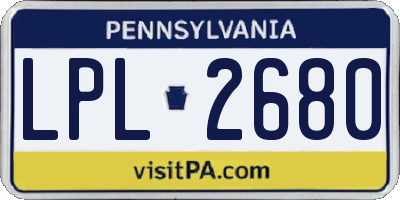 PA license plate LPL2680