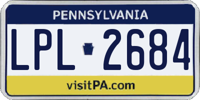 PA license plate LPL2684