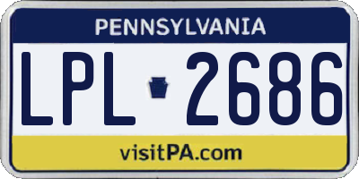 PA license plate LPL2686