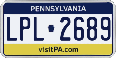 PA license plate LPL2689