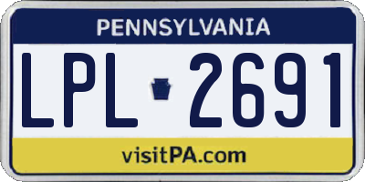 PA license plate LPL2691