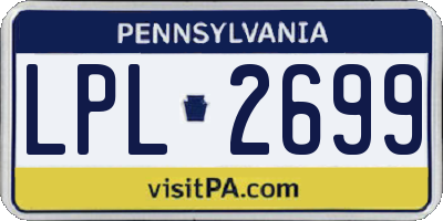 PA license plate LPL2699