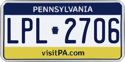 PA license plate LPL2706