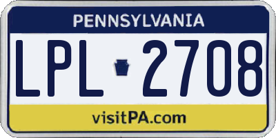 PA license plate LPL2708