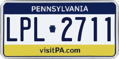 PA license plate LPL2711