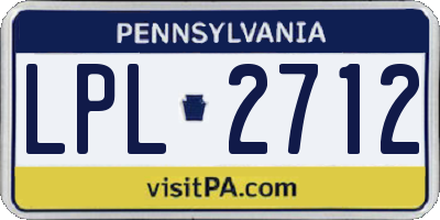 PA license plate LPL2712
