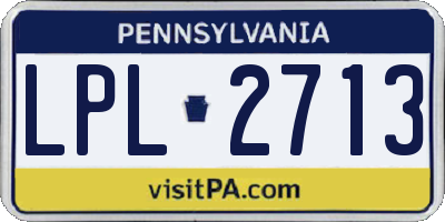 PA license plate LPL2713