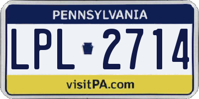 PA license plate LPL2714