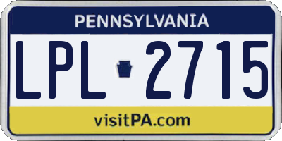 PA license plate LPL2715