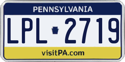 PA license plate LPL2719