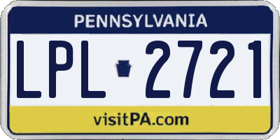 PA license plate LPL2721
