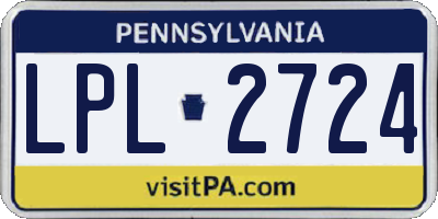 PA license plate LPL2724