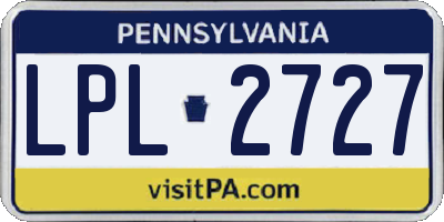 PA license plate LPL2727
