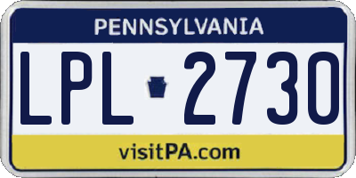 PA license plate LPL2730