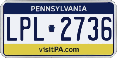 PA license plate LPL2736