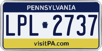 PA license plate LPL2737