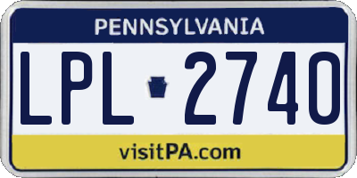 PA license plate LPL2740